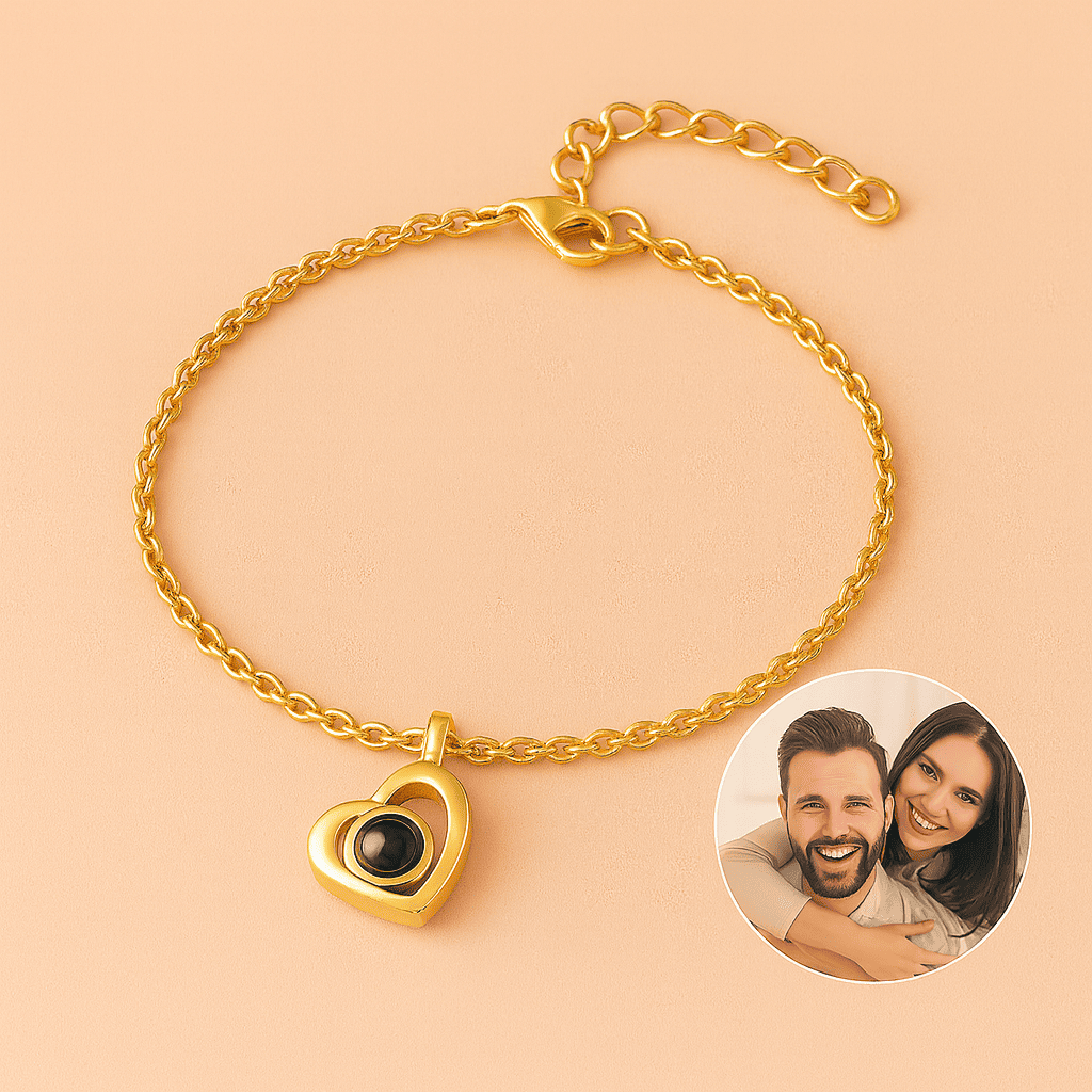 Bracelet With Picture Inside | Custom Projection Photo Bracelet - Hidden Forever
