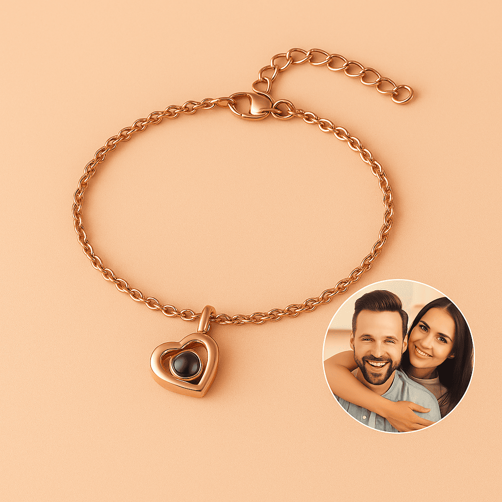 Bracelet With Picture Inside | Custom Projection Photo Bracelet - Hidden Forever