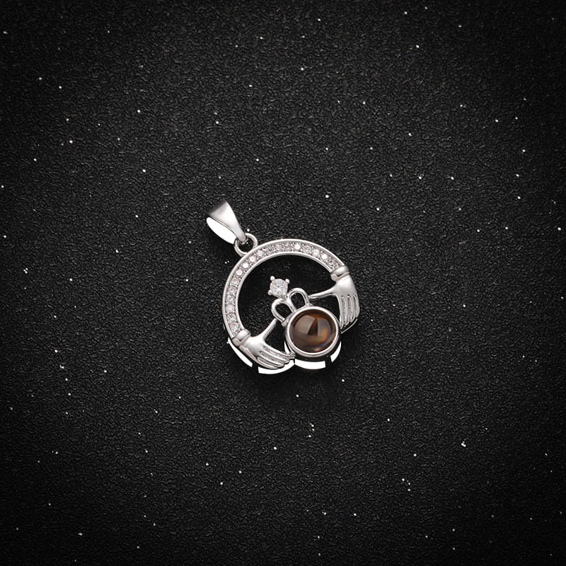 Claddagh Heart Projection Necklace - Hidden Forever