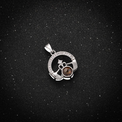 Claddagh Heart Projection Necklace - Hidden Forever