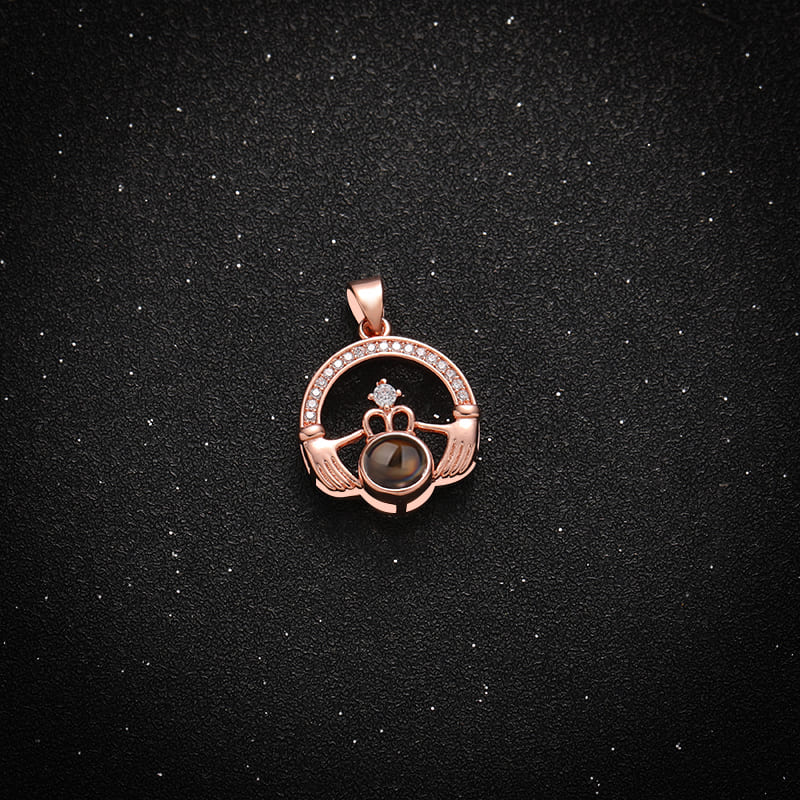 Claddagh Heart Projection Necklace - Hidden Forever