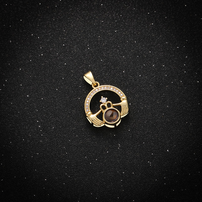 Claddagh Heart Projection Necklace - Hidden Forever
