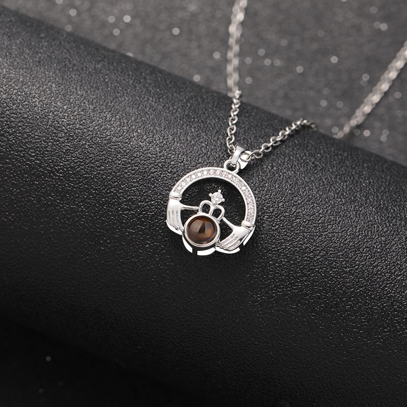 Claddagh Heart Projection Necklace - Hidden Forever