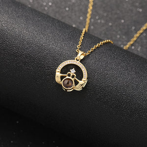 Claddagh Heart Projection Necklace - Hidden Forever