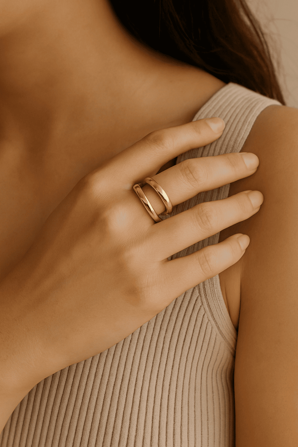 Classy Adjustable Double Layer Ring - Hidden Forever