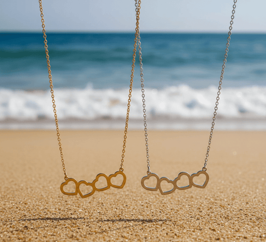 Connected Pendant Love Hearts Necklace - Hidden Forever