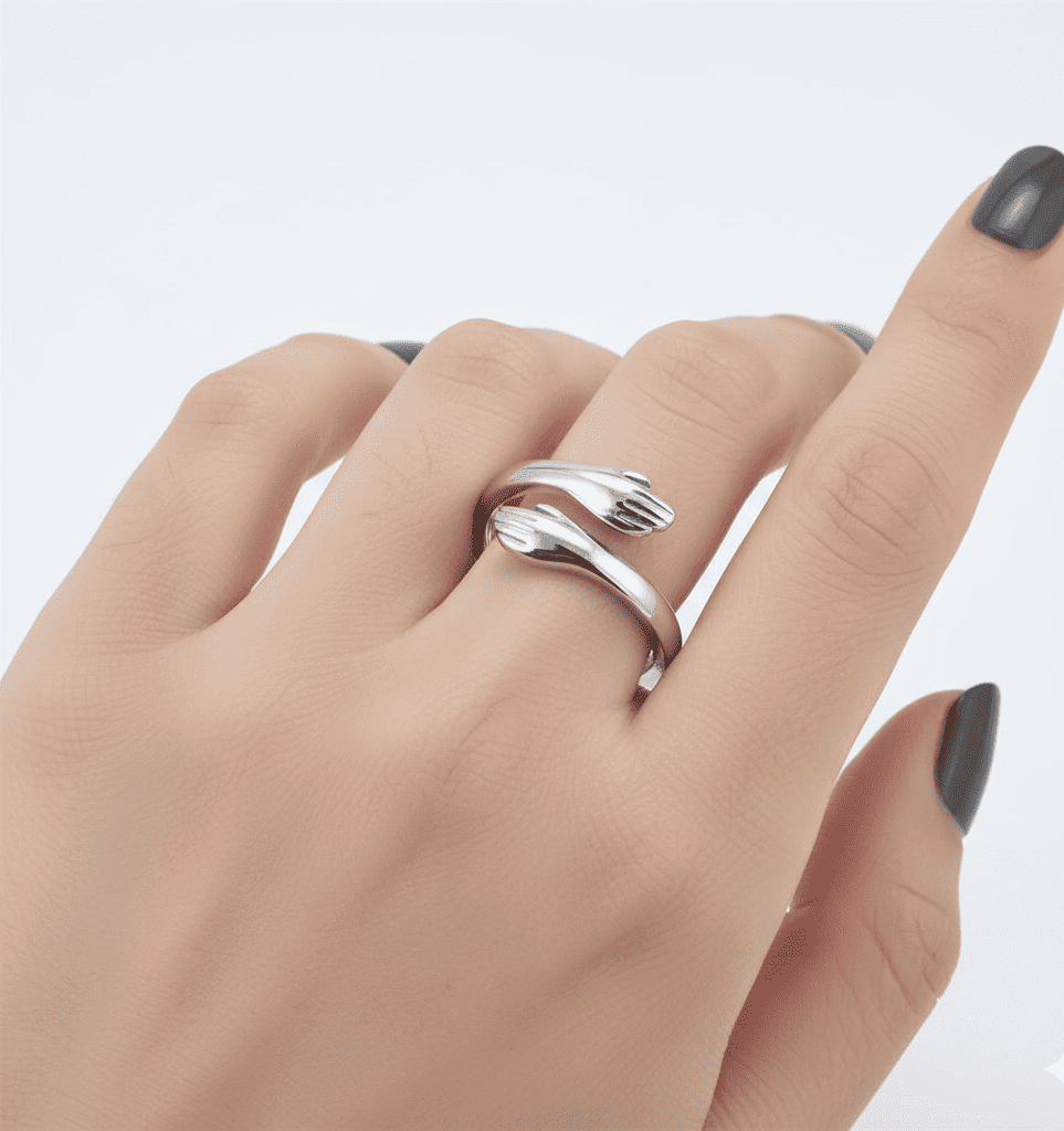 Couple's Hug Ring - Hidden Forever