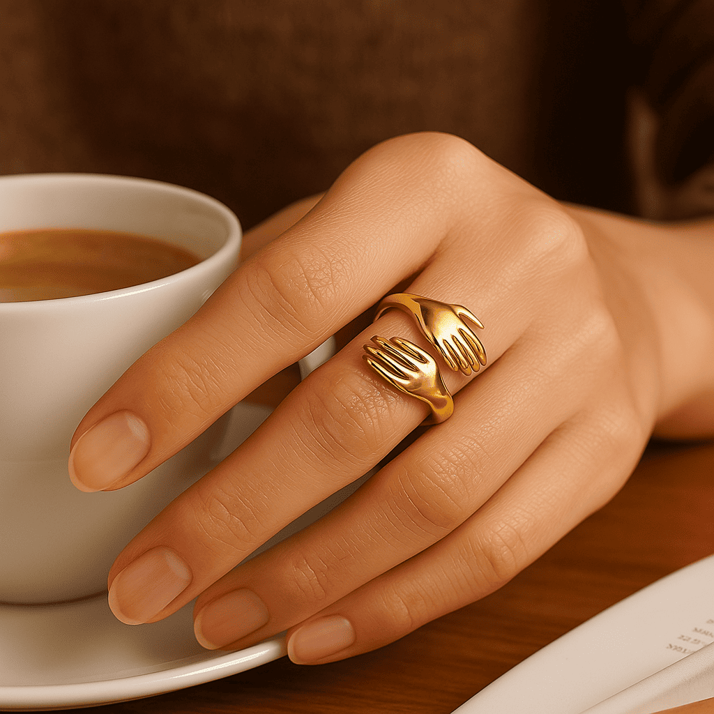 Couple's Hug Ring — Sterling Silver – Hidden Forever Couple's Hug Ring — Sterling Silver – Hidden Forever