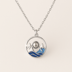 Couples Matching Mountain & Sea Pendant Necklaces - Hidden Forever