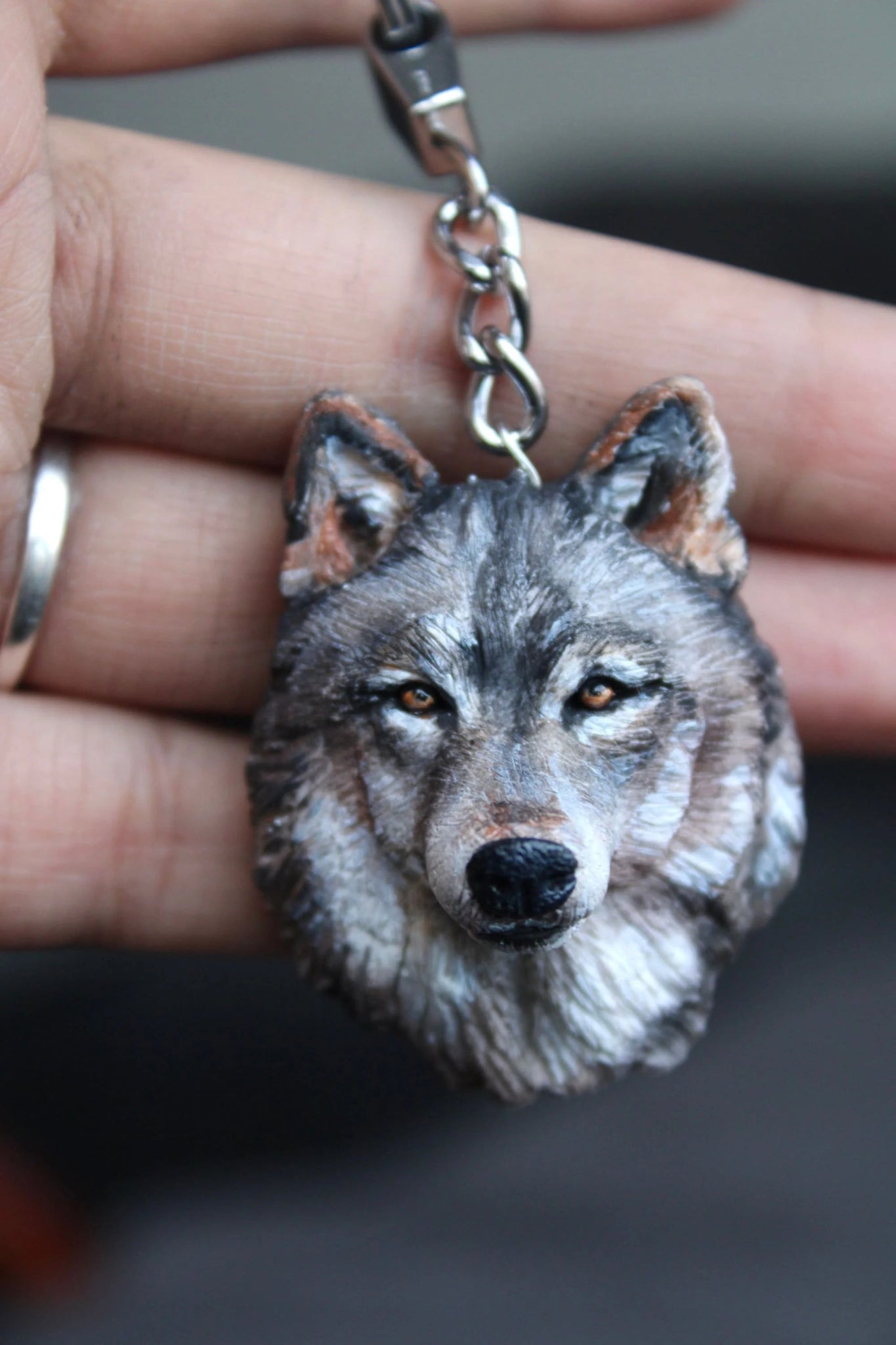 Custom 3D Pet Portrait Keychain - Hidden Forever