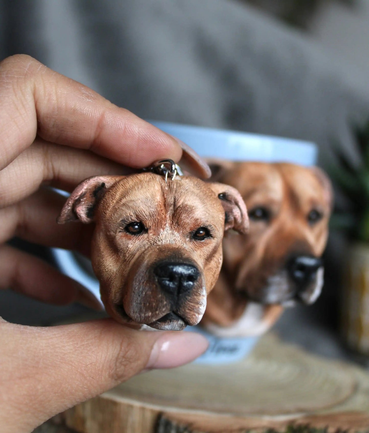 Custom 3D Pet Portrait Keychain - Hidden Forever