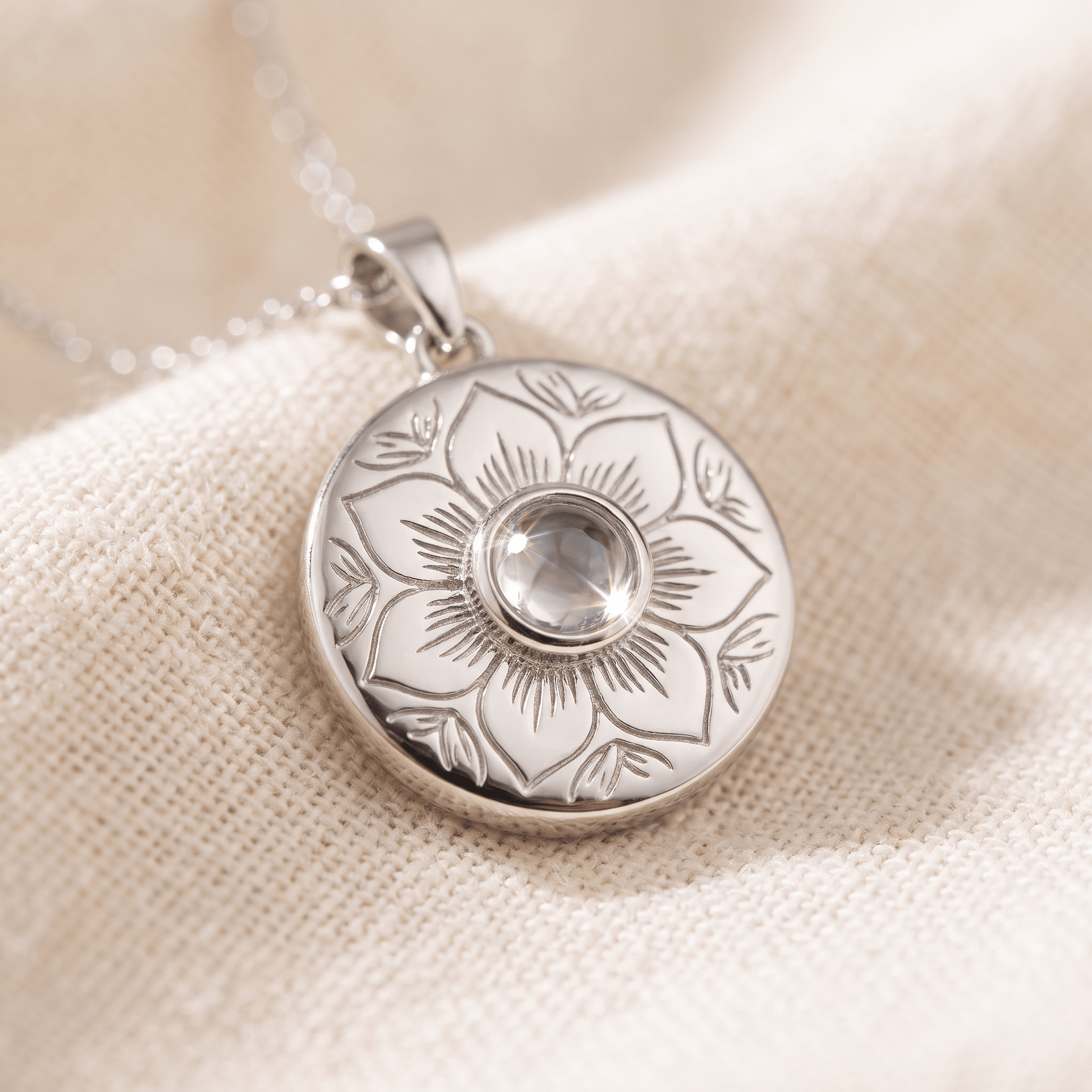 Custom Birth Flower Hidden Photo Necklace — Family Set - Hidden Forever