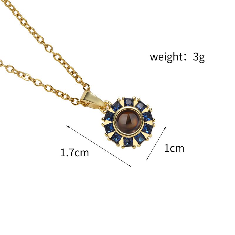 Custom Celestial Glow Hidden Photo Necklace - Hidden Forever