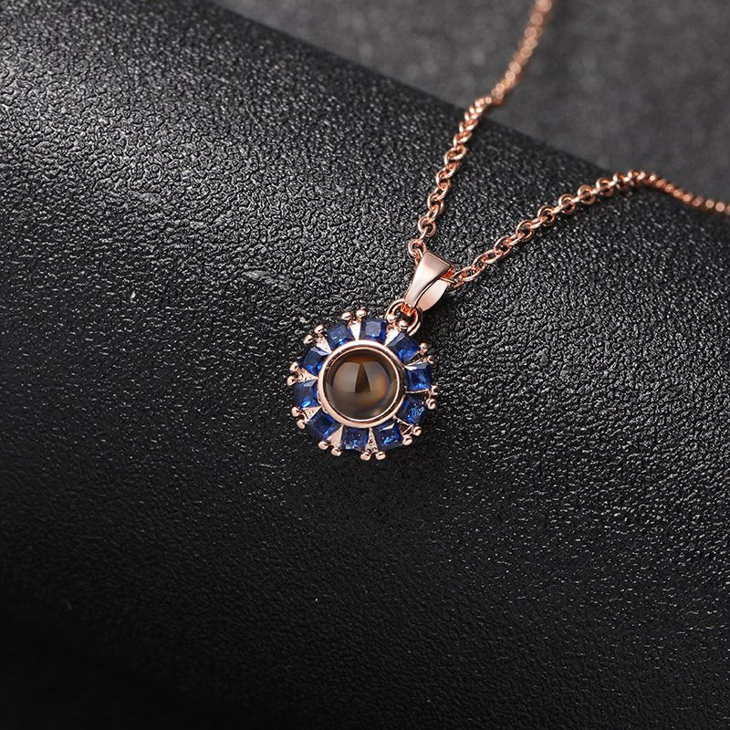 Custom Celestial Glow Hidden Photo Necklace - Hidden Forever