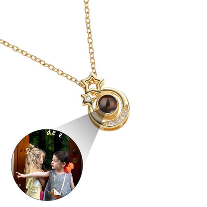 Custom Celestial Harmony Hidden Photo Necklace - Hidden Forever