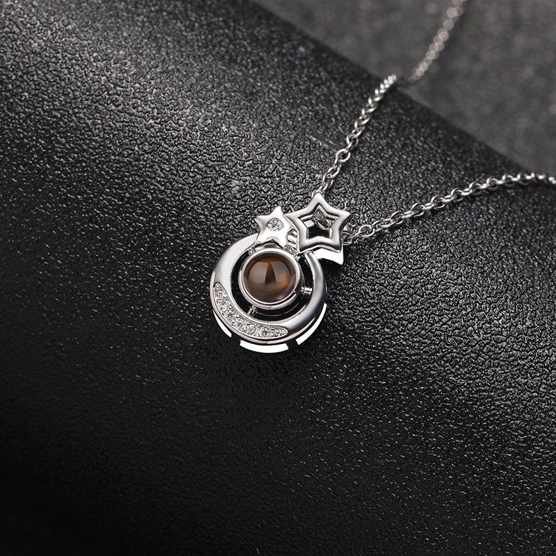 Custom Celestial Harmony Hidden Photo Necklace - Hidden Forever