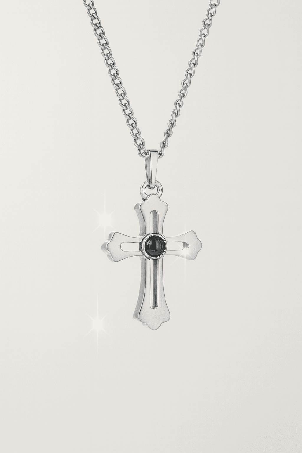 Custom Cross Pendant Hidden Photo Necklace - Hidden Forever