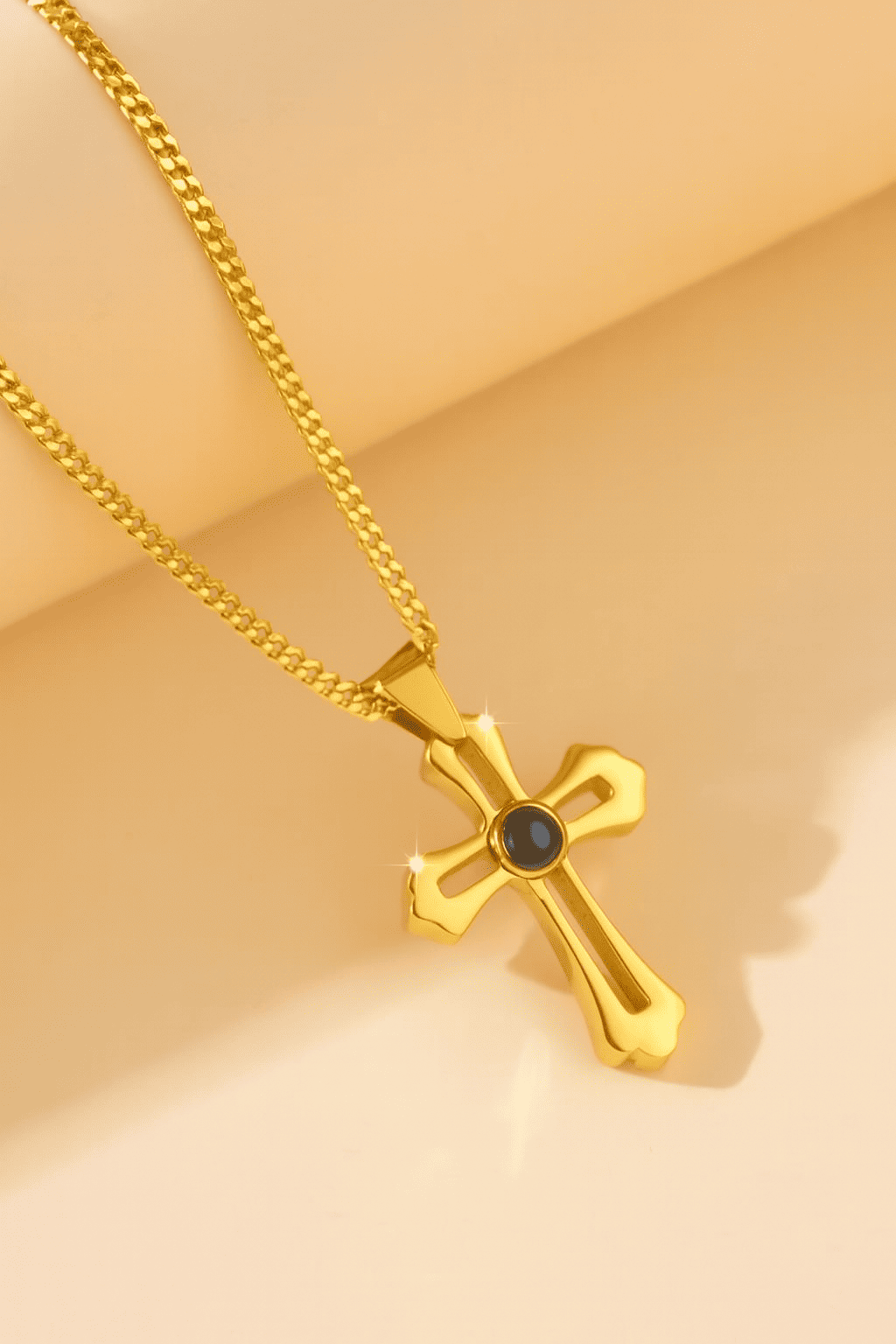 Custom Cross Pendant Hidden Photo Necklace - Hidden Forever