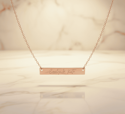 Custom Engraved Handwriting Necklace - Hidden Forever