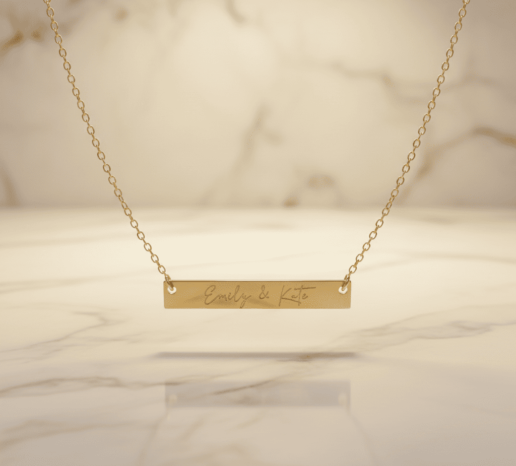 Custom Engraved Handwriting Necklace - Hidden Forever