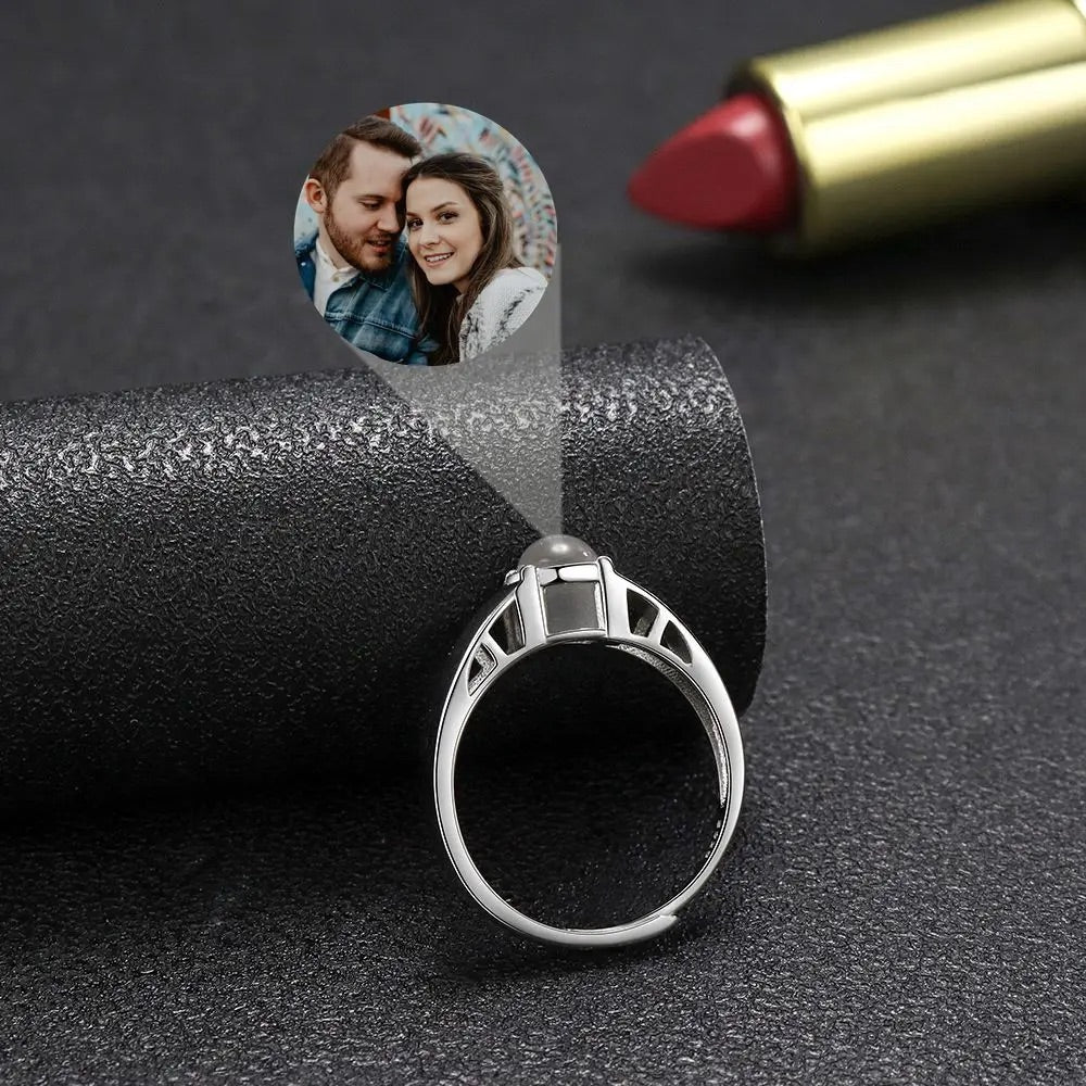 Custom Eternal Love Hidden Photo Ring - Hidden Forever