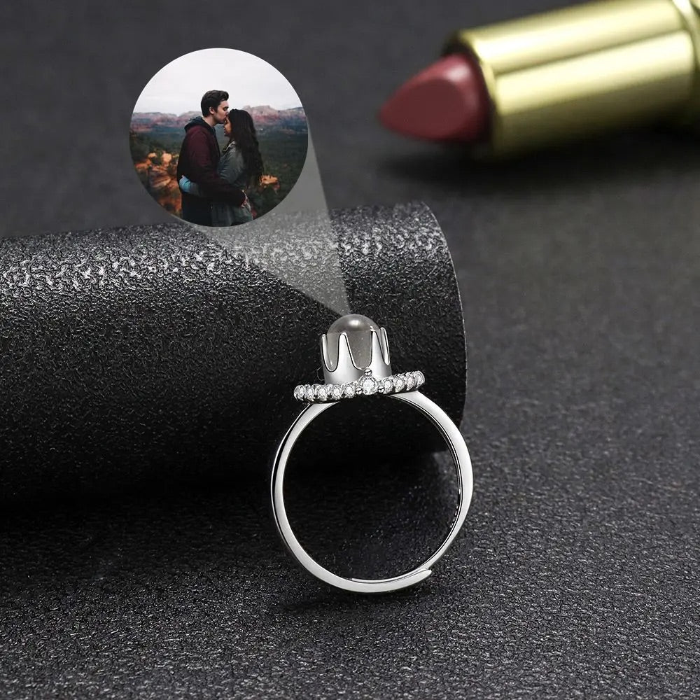 Custom Eternal Love Hidden Photo Ring - Hidden Forever