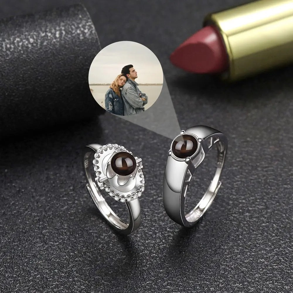 Custom Eternal Love Hidden Photo Ring - Hidden Forever