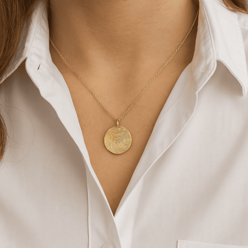 Custom Fingerprint Necklace - Hidden Forever