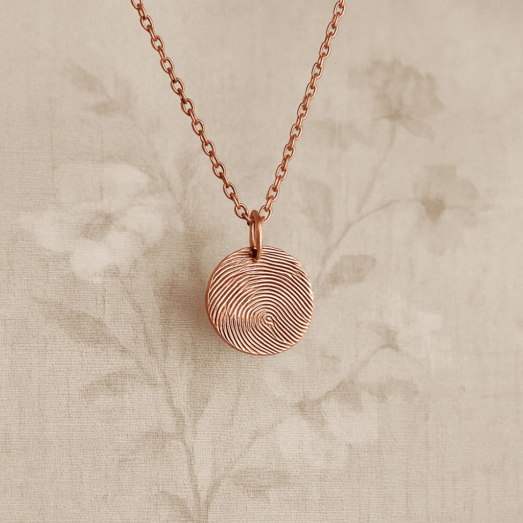 Custom Fingerprint Necklace - Hidden Forever