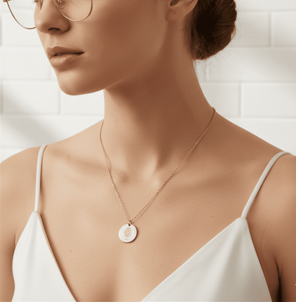 Custom Fingerprint Necklace - Hidden Forever