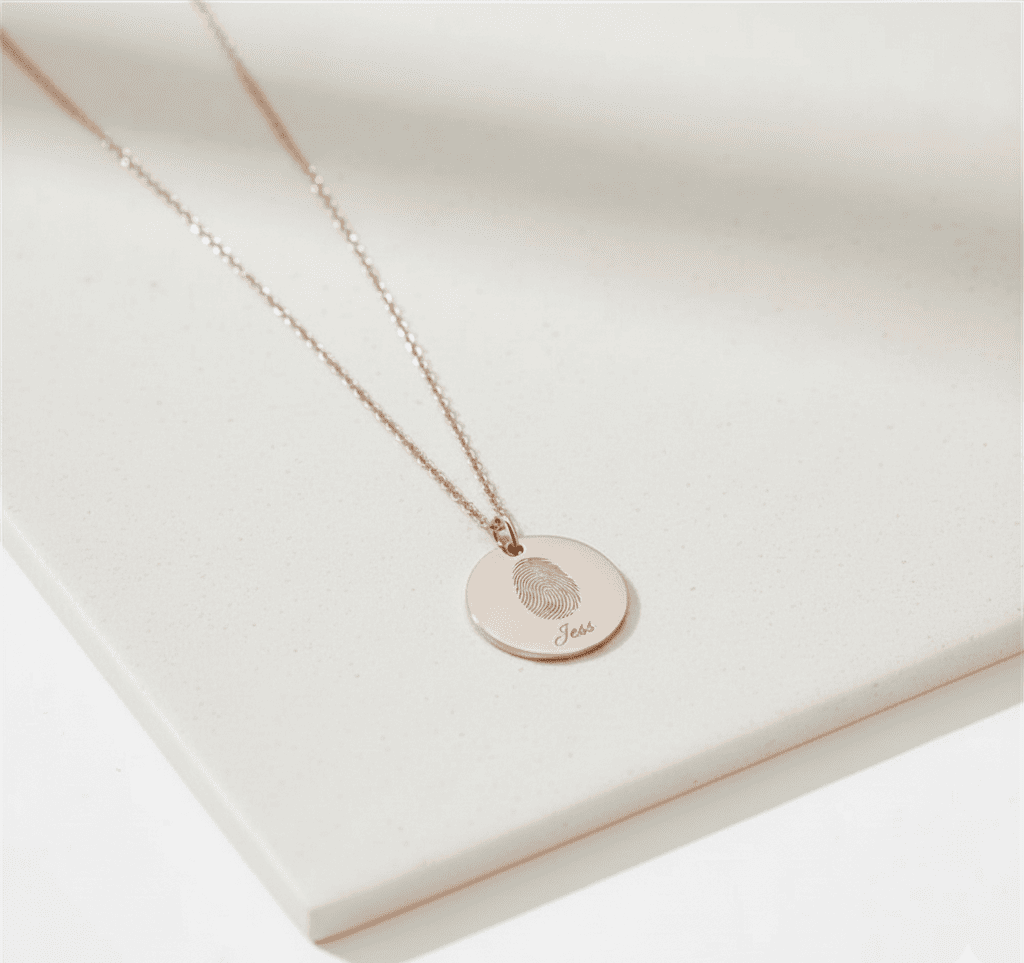 Custom Fingerprint Necklace - Hidden Forever