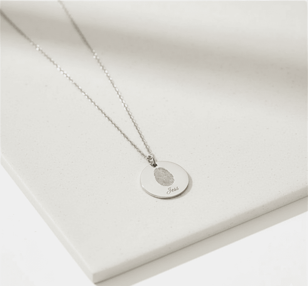 Custom Fingerprint Necklace - Hidden Forever