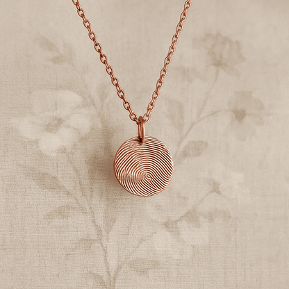 Custom Fingerprint Necklace - Hidden Forever