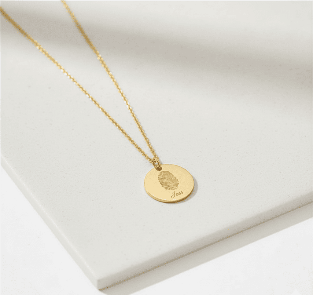 Custom Fingerprint Necklace - Hidden Forever
