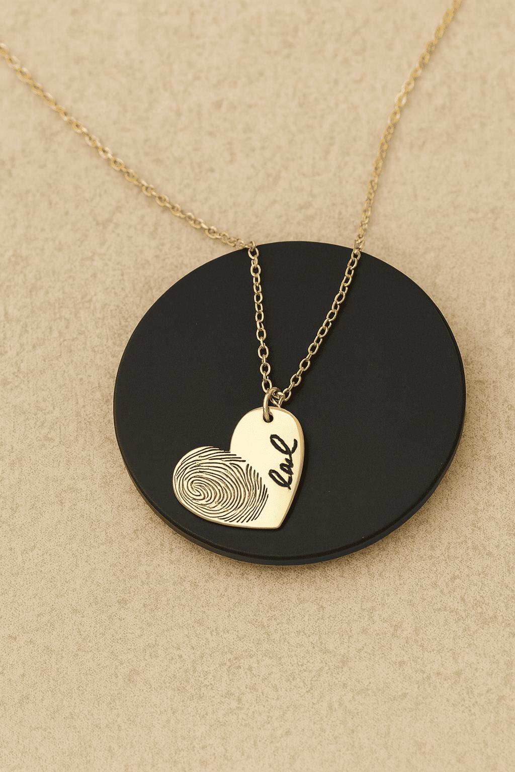 Custom Fingerprint Necklace with Engraved Name - Hidden Forever