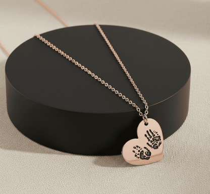 Custom Fingerprint Necklace with Engraved Name - Hidden Forever