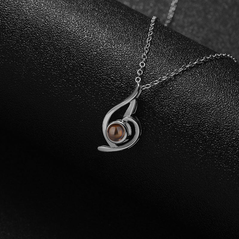 Custom Flame of Memories Hidden Photo Necklace - Hidden Forever