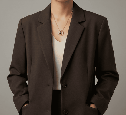 Custom Heart Mini Zircon Hidden Photo Necklace - Hidden Forever