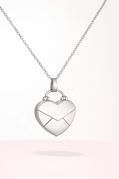 Custom Heart Pendant Hidden Photo Necklace - Hidden Forever
