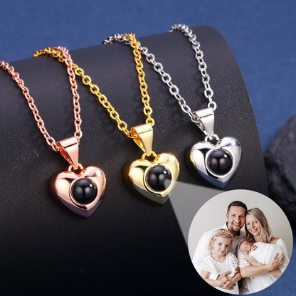 Custom HeartApple Hidden Photo Necklace - Hidden Forever