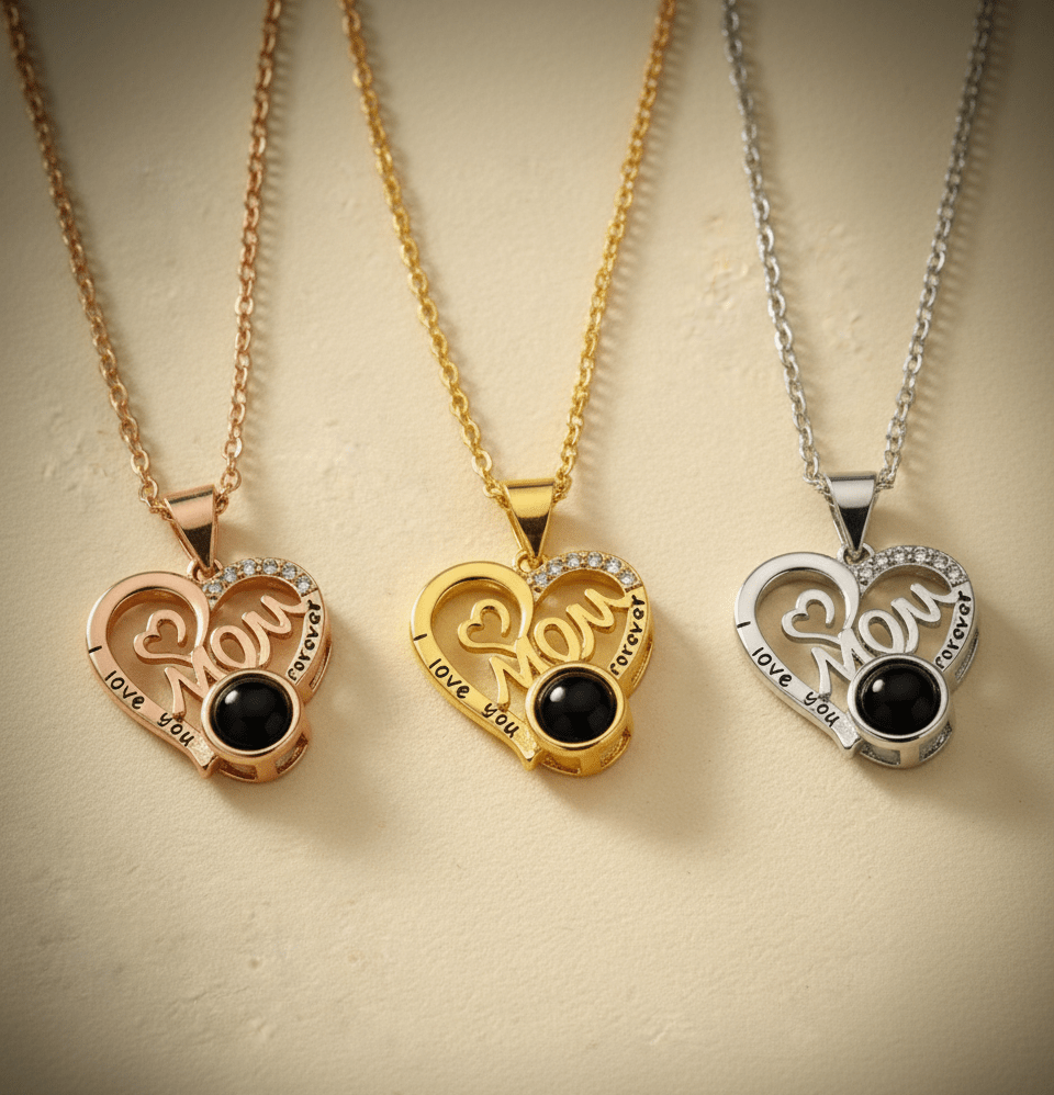 Custom Heartfelt Mom Hidden Photo Necklace - Hidden Forever