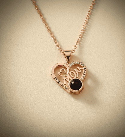 Custom Heartfelt Mom Hidden Photo Necklace - Hidden Forever