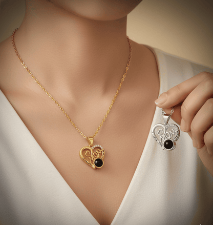 Custom Heartfelt Mom Hidden Photo Necklace - Hidden Forever