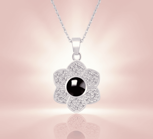 Custom Hidden Photo Projection 6 Petal flower Necklace - Hidden Forever