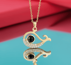 Custom Hidden Photo Projection Mini Whale Necklace - Hidden Forever