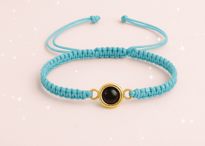 Custom Hidden Projection Photo Braided Bracelet - Hidden Forever