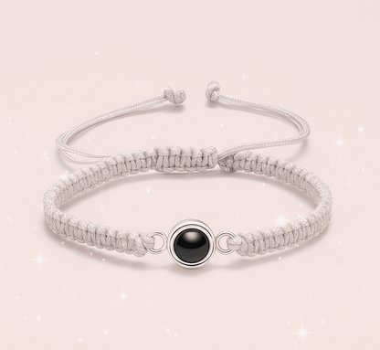 Custom Hidden Projection Photo Braided Bracelet - Hidden Forever