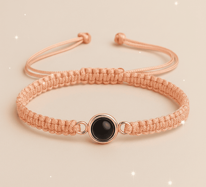 Custom Hidden Projection Photo Braided Bracelet - Hidden Forever