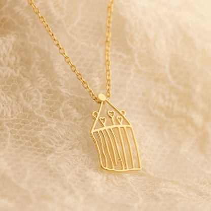 Custom Kids Hand Drawing Necklace - Hidden Forever