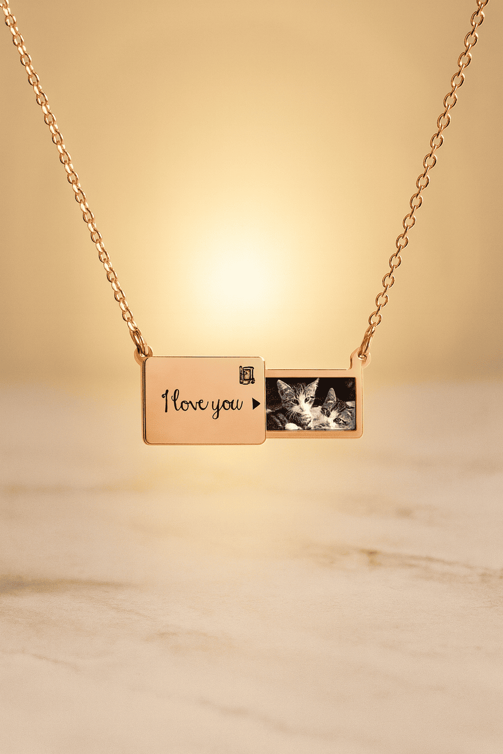 Custom Locket with Hidden Photo Pendant Necklace - Hidden Forever